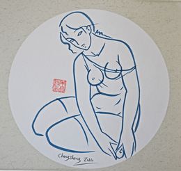 Dessin, Femme assise, Changzheng Zhu