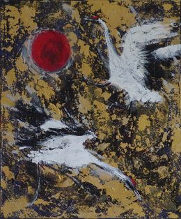 Peinture, La danse des grues, Peggy Cardoso