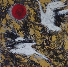 Peinture, La danse des grues, Peggy Cardoso