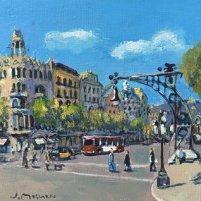 Painting, Passeig de Gràcia, Barcelona, Josep Moscardó