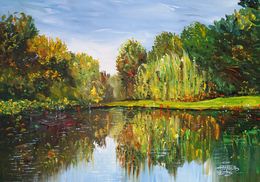 Painting, Romantic Summer Lake S 1, Peter Nottrott