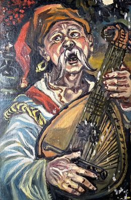 Painting, Cossack with a bandura, Alexander Litvinov