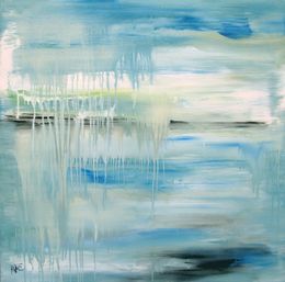 Painting, Bleu mer, Pascale Jacquemond-Collet