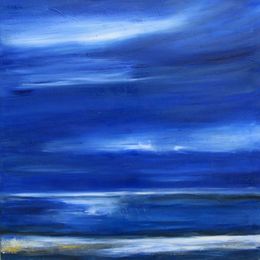 Painting, La mer la nuit, Pascale Jacquemond-Collet