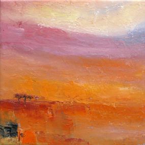 Painting, Soir orangé, Pascale Jacquemond-Collet