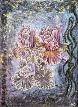 Painting, Iris púrpura, Evgeniya Brits