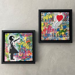 Painting, Girl with the Balloon x StreetArt (2 pieces), Koen Betjes