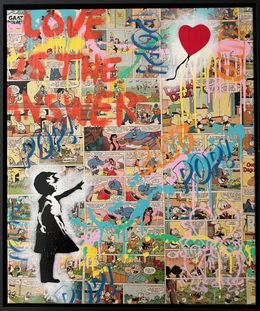 Painting, Girl with the Balloon x Love is the Answer, Koen Betjes