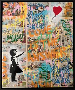 Painting, Girl with the Balloon x Love is the Answer x Haring, Koen Betjes