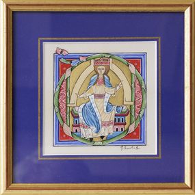 Peinture, Le O de la sagesse - Enluminure médiévale, Georges Souchal