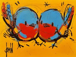 Painting, Deux oiseaux, David Jamin