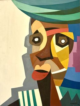 Peinture, African man, Pawel Korab Kowalski
