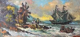 Gemälde, Storm at sea, Alexander Litvinov