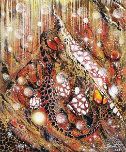 Peinture, Fossiles de dragon - Abstraction fantastique, Dalent