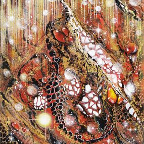 Painting, Fossiles de dragon - Abstraction fantastique, Dalent