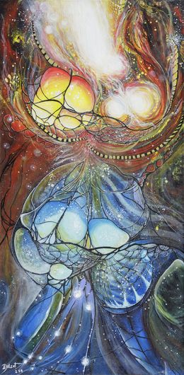 Peinture, Variation Alien, Chaud et froid - Abstraction fantastique, Dalent