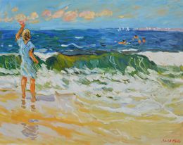 Painting, Au bord de la mer, Patrick Marie