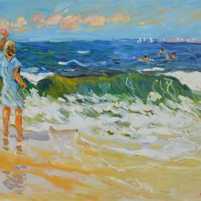 Peinture, Au bord de la mer, Patrick Marie