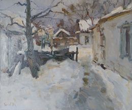 Peinture, Courtyard. Poltava region, Oleksandr Khrapachov