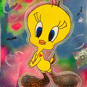 Peinture, Titi Léopard, Bubble
