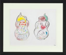 Dessin, Esquisse pour Lane bleu, Marc Chagall