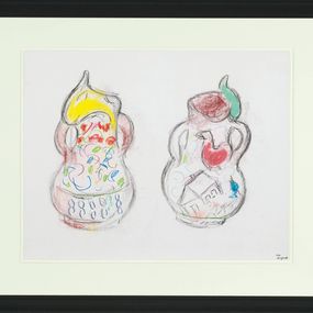 Dessin, Esquisse pour Lane bleu, Marc Chagall