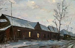 Peinture, Snowy street, Volodymyr Pashchenko