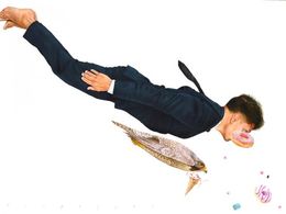 Painting, Dive to the win, Ariel Vargassal