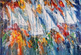 Painting, Summer sailing Regatta XL 3, Peter Nottrott