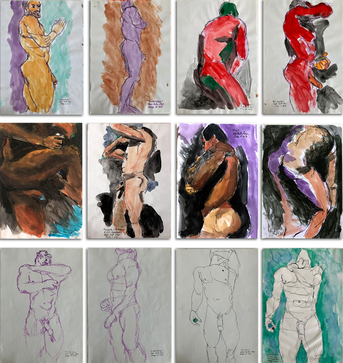 Celso Castro, From the Duchándome, Nudes Series. Set of 4 (1) Celso Castro, From the Duchándome, Nudes Series. Set of 4 (1)