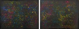 Peinture, CMYK I and II, Expanded Metal Painting. Diptych, Clemens Wolf
