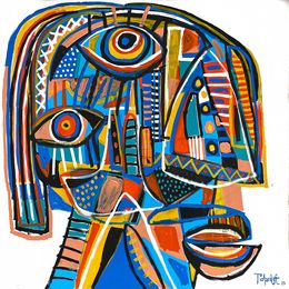 Painting, Retrato en fondo blanco, Enrique Pichardo