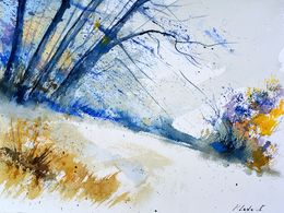 Pittura, Peaceful winter scenery, Pol Ledent