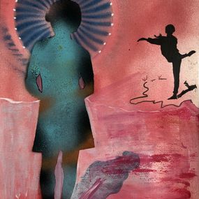 Painting, La fille qui voulait voir la mer N°8 (1), Jacob Diboum