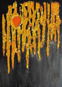 Pittura, Composition in orange, Alain Churlaud