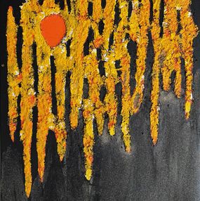 Painting, Composition in orange, Alain Churlaud
