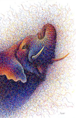 Peinture, Joyful giant, Fabrice Leito