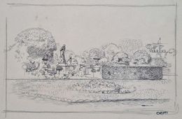 Fine Art Drawings, Jardin du Luxembourg, Willem Anthonie Oepts