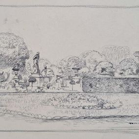 Dessin, Jardin du Luxembourg, Willem Anthonie Oepts