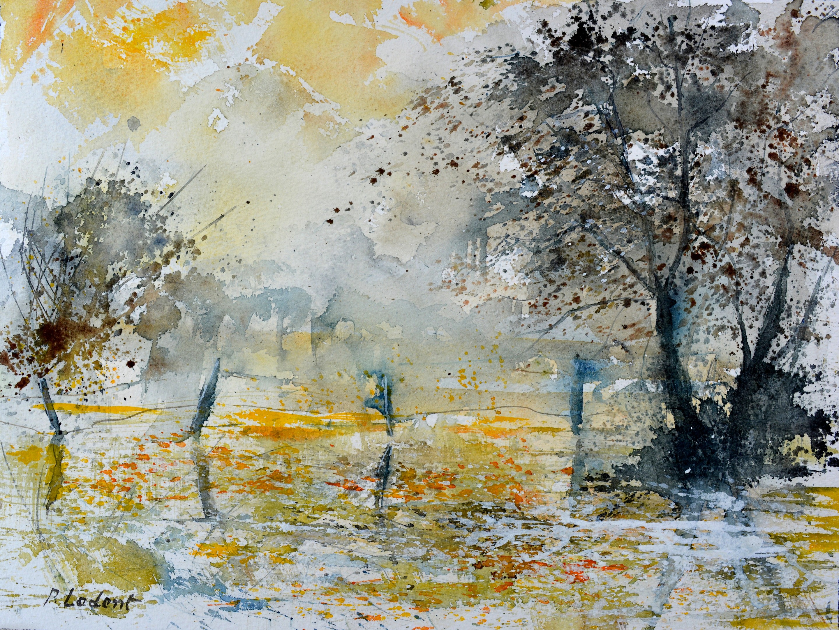 Pol Ledent, A meadow remembered in mist Pol Ledent, A meadow remembered in mist
