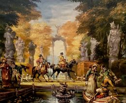 Painting, A Walk in the 19th Century, Alexander Litvinov