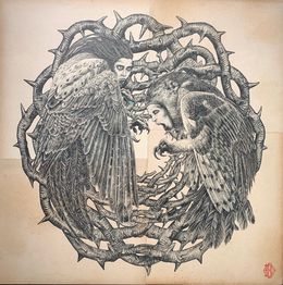 Fine Art Drawings, Harpies, Odona Bones
