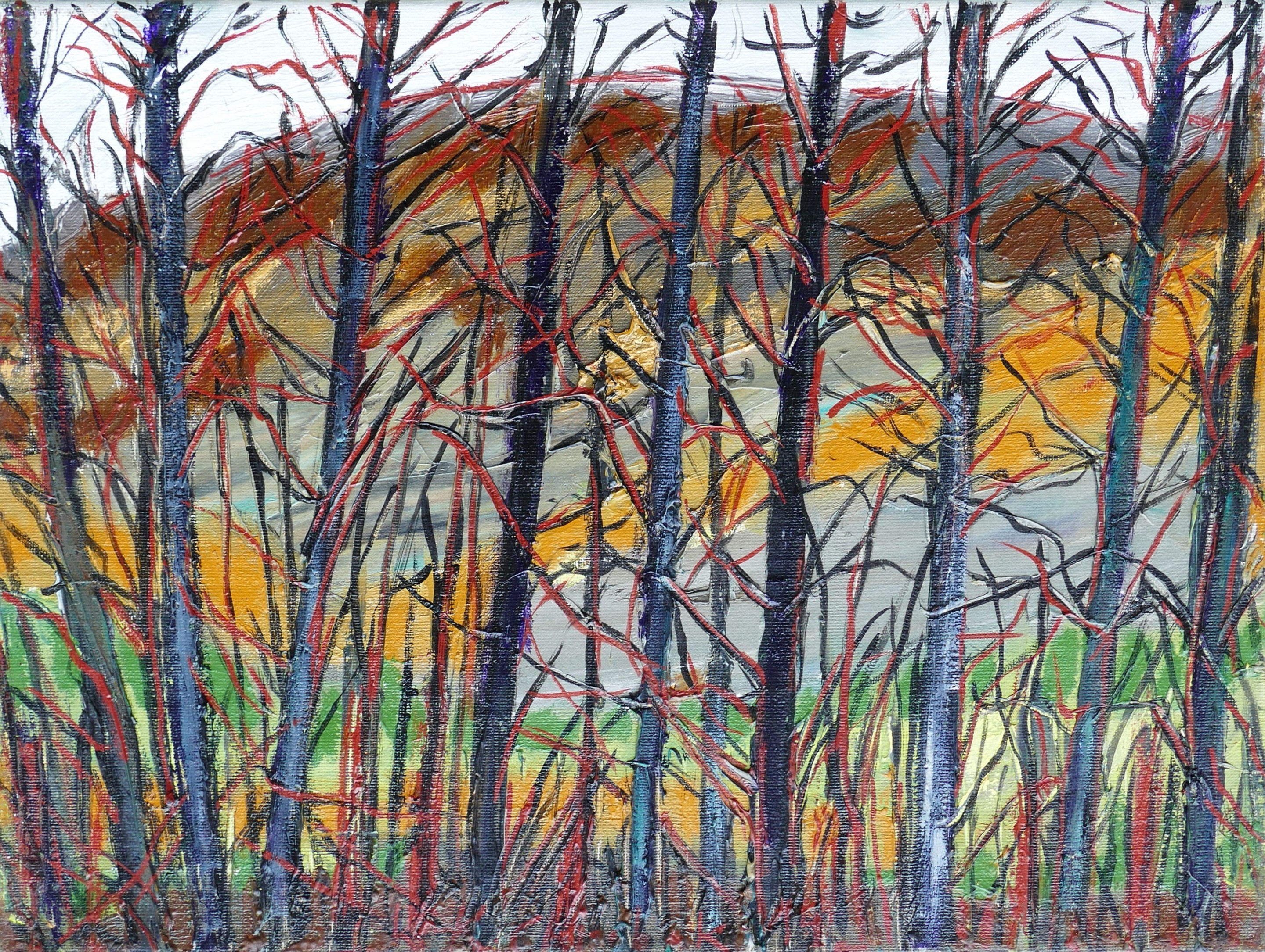 Karl-Karol Chrobok, Mountain behind the trees Karl-Karol Chrobok, Mountain behind the trees