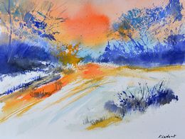 Painting, Winter's blush, Pol Ledent