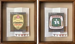 Fine Art Drawings, Clausen and Bavaria. Stamp, Diptych. From the series Terms and Conditions, Rodrigo Spinel