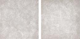 Painting, Grey and White I and II, Expanded Metal Painting. Diptych, Clemens Wolf