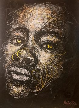 Painting, Dark moon, Ayoka Zahir