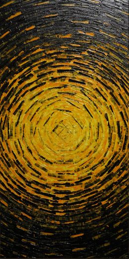 Painting, Éclat fragmenté jaune, Jonathan Pradillon
