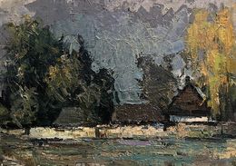 Pintura, Houses by the forest, Volodymyr Pashchenko