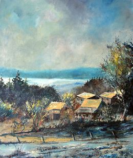 Painting, Peaceful countryside, Pol Ledent